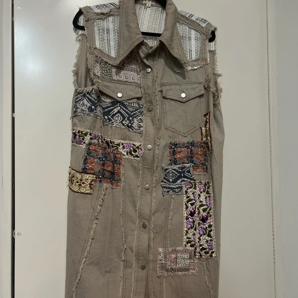 Artsy patchwork boho festival vest/dress - Picture 8 of 9